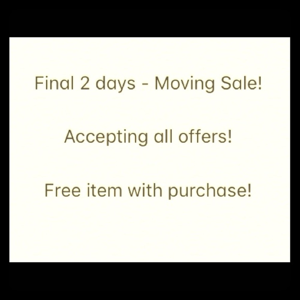 Accepting all offers on ⚡️items ‘til end of Jan 13
